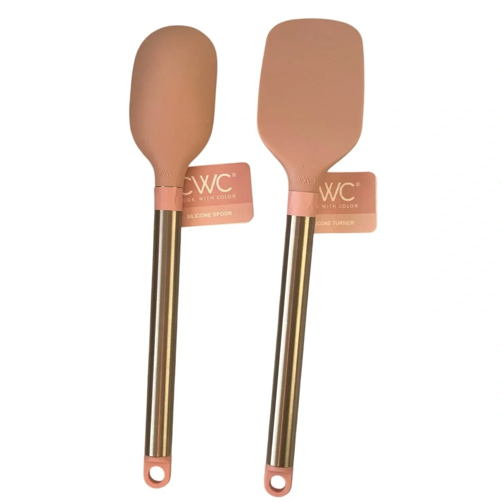 Cook With Color Pink Silicone/Metal Cooking Utensil Set